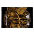 Gold Viking God Odin And Crow Print Placemat