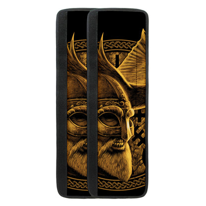 Gold Viking God Odin And Crow Print Refrigerator Handle Covers