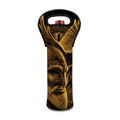 Gold Viking God Odin And Crow Print Single Neoprene Wine Tote
