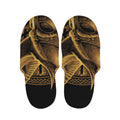 Gold Viking God Odin And Crow Print Slippers