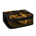 Gold Viking God Odin And Crow Print Small Lunch Bag