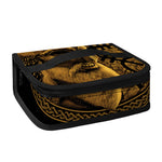 Gold Viking God Odin And Crow Print Small Lunch Bag