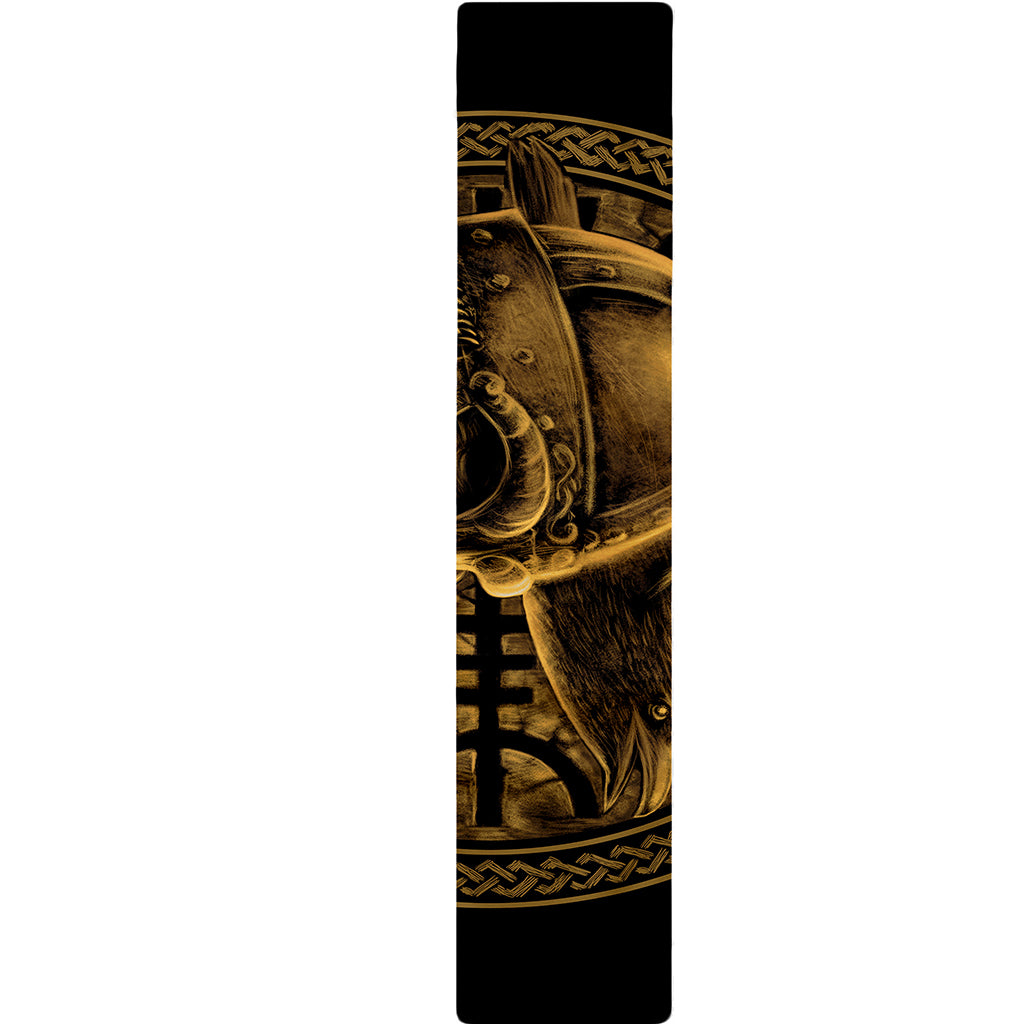 Gold Viking God Odin And Crow Print Table Runner