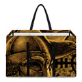 Gold Viking God Odin And Crow Print Utility Tote Bag