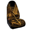 Gold Viking God Odin And Crow Print Waterproof Car Seat Cover