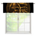 Gold Viking God Odin And Crow Print Window Valance