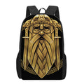Gold Viking Norse God Odin Print 17 Inch Backpack