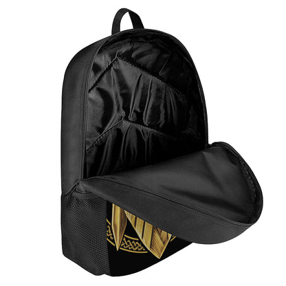 Gold Viking Norse God Odin Print 17 Inch Backpack