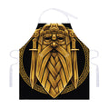 Gold Viking Norse God Odin Print Adjustable Apron