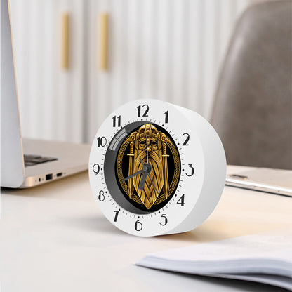 Gold Viking Norse God Odin Print Alarm Clock