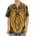 Gold Viking Norse God Odin Print Aloha Shirt