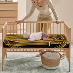 Gold Viking Norse God Odin Print Baby Crib Sheet