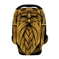 Gold Viking Norse God Odin Print Baby Seat Cover