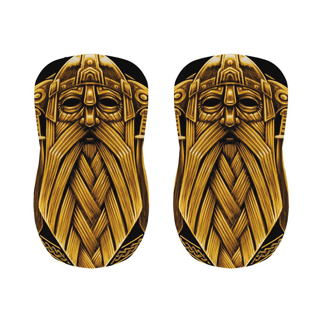 Gold Viking Norse God Odin Print Bar Stool Covers