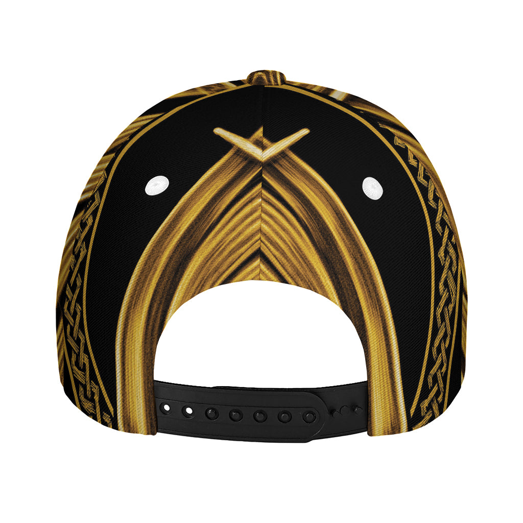 Gold Viking Norse God Odin Print Baseball Cap