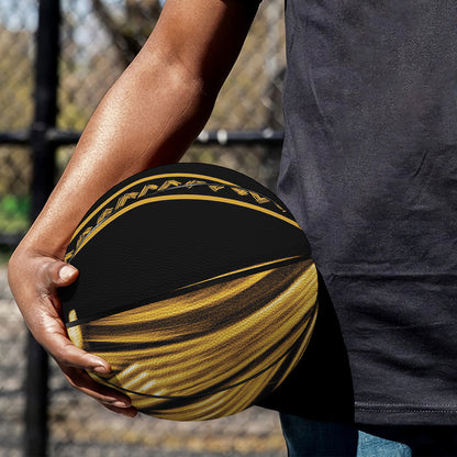 Gold Viking Norse God Odin Print Basketball