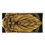 Gold Viking Norse God Odin Print Beach Towel