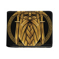 Gold Viking Norse God Odin Print Bifold Wallet