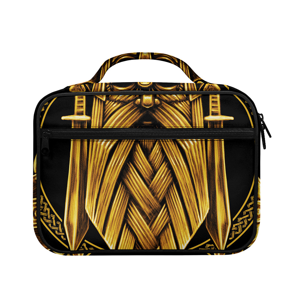 Gold Viking Norse God Odin Print Briefcase Bible Bag