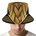 Gold Viking Norse God Odin Print Bucket Hat
