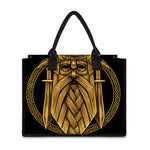 Gold Viking Norse God Odin Print Canvas Tote Bag