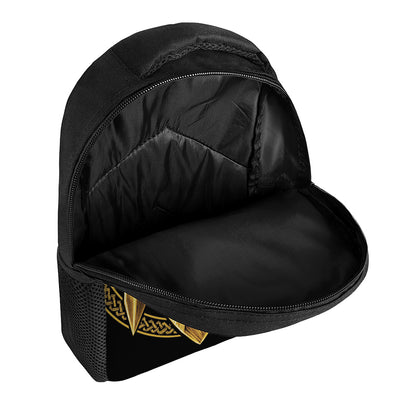 Gold Viking Norse God Odin Print Casual Backpack