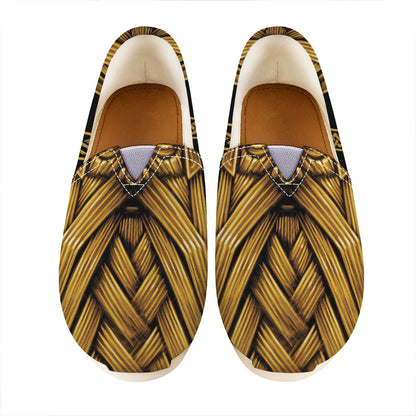 Gold Viking Norse God Odin Print Casual Shoes