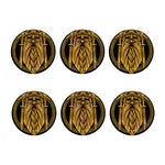 Gold Viking Norse God Odin Print Coaster Set