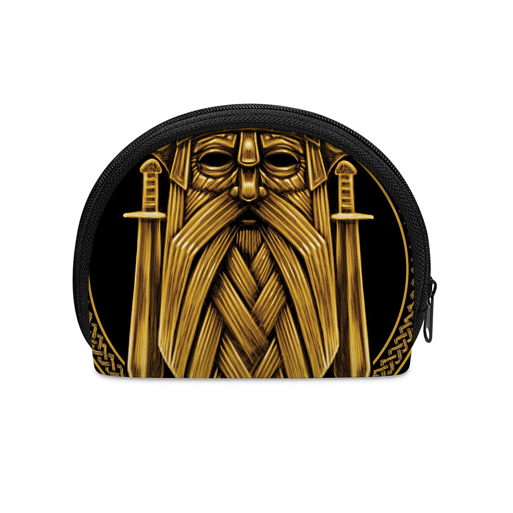 Gold Viking Norse God Odin Print Coin Purse