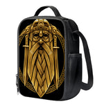 Gold Viking Norse God Odin Print Crossbody Lunch Bag