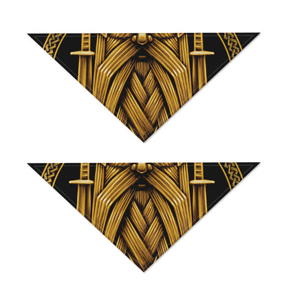 Gold Viking Norse God Odin Print Dog Bandana