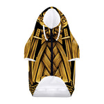 Gold Viking Norse God Odin Print Dog Zip Up Hoodie
