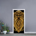 Gold Viking Norse God Odin Print Door Sticker