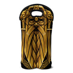 Gold Viking Norse God Odin Print Double Neoprene Wine Tote