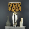 Gold Viking Norse God Odin Print Drum Lamp Shade