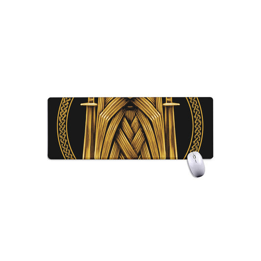 Gold Viking Norse God Odin Print Extended Mouse Pad