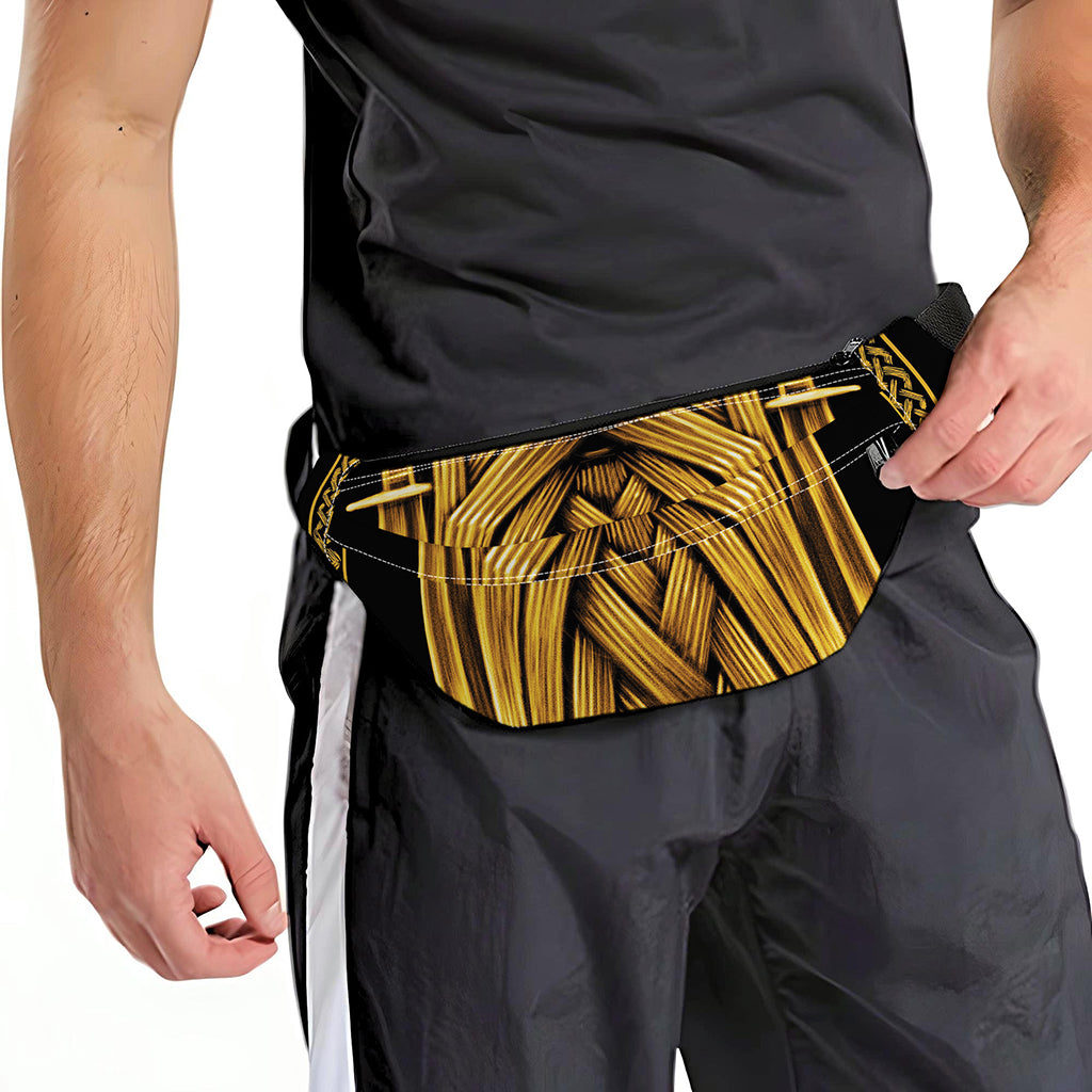 Gold Viking Norse God Odin Print Fanny Pack