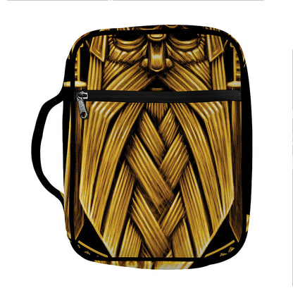 Gold Viking Norse God Odin Print Front Pocket Bible Bag