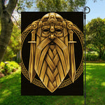 Gold Viking Norse God Odin Print Garden Flag