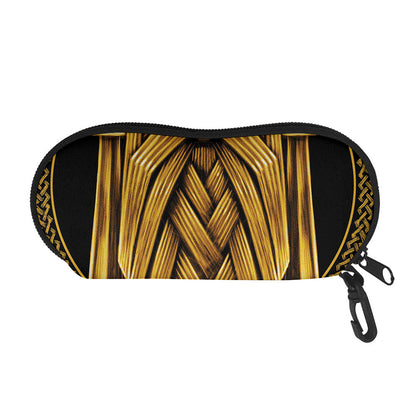 Gold Viking Norse God Odin Print Glasses Case