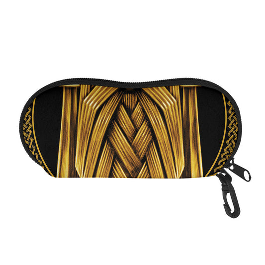 Gold Viking Norse God Odin Print Glasses Case