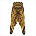 Gold Viking Norse God Odin Print Hammer Pants