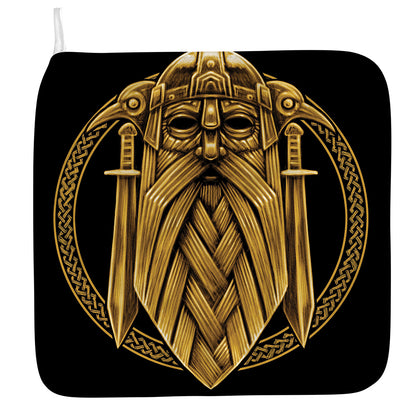 Gold Viking Norse God Odin Print Hand Towel