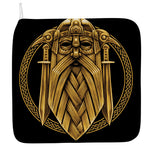 Gold Viking Norse God Odin Print Hand Towel