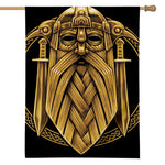 Gold Viking Norse God Odin Print House Flag