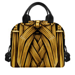 Gold Viking Norse God Odin Print Insulated Lunch Bag