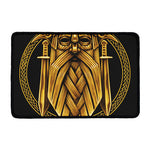 Gold Viking Norse God Odin Print Kitchen Mat