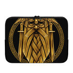 Gold Viking Norse God Odin Print Laptop Sleeve