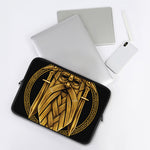 Gold Viking Norse God Odin Print Laptop Sleeve
