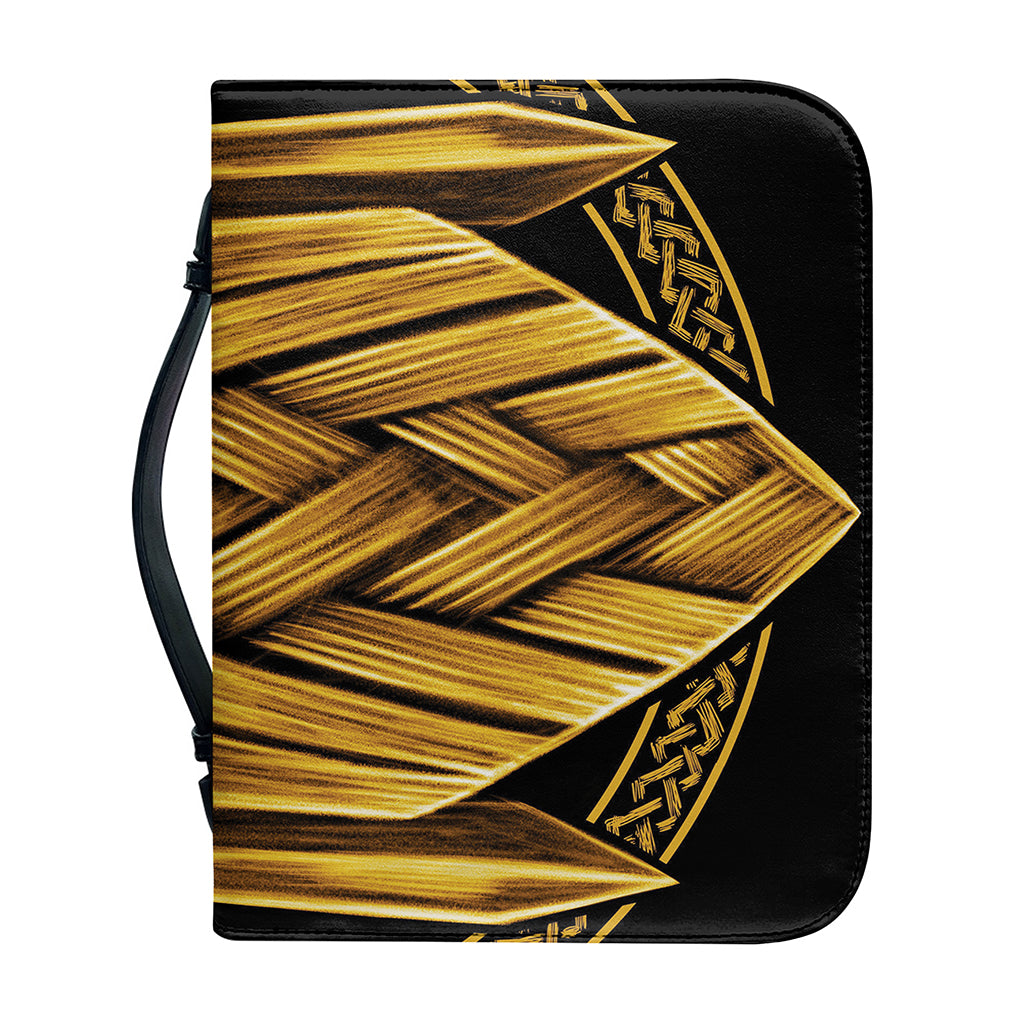 Gold Viking Norse God Odin Print Leather Bible Cover